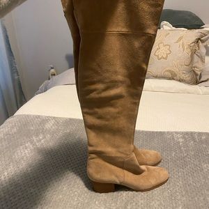 Over-the-Knee Tan Suede Boot